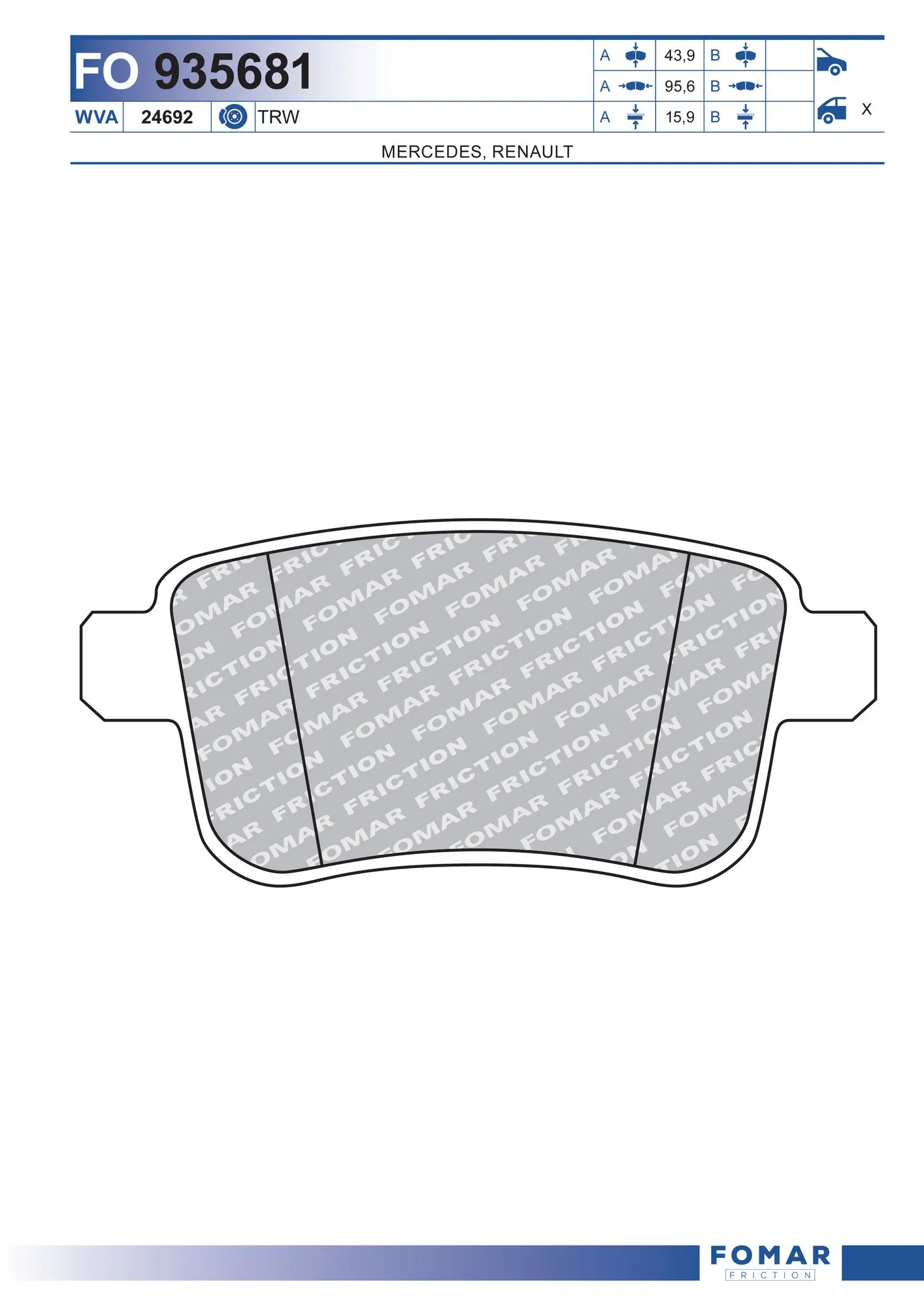 Brake Pad Set, disc brake